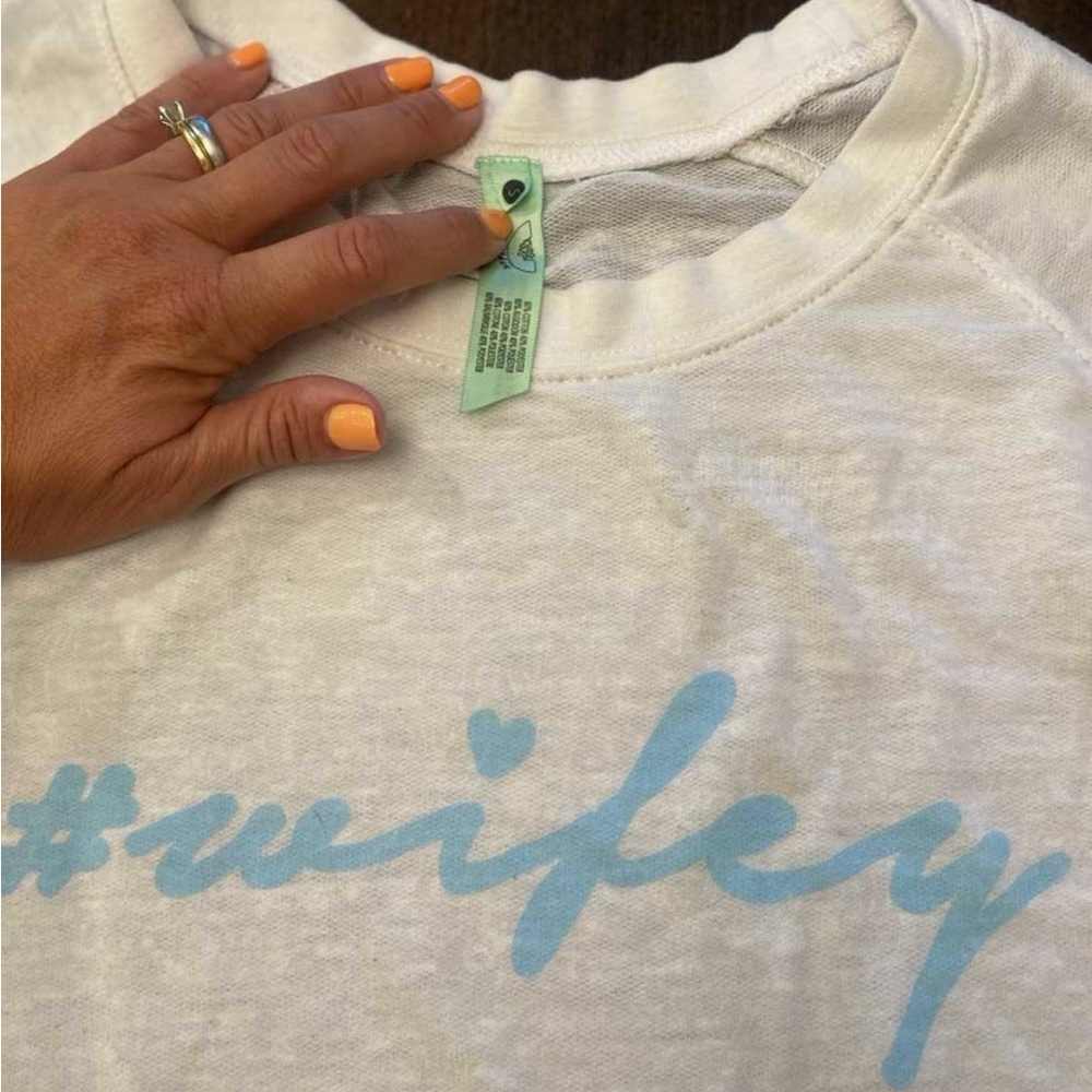 Lightweight White Wifey Sweatshirt